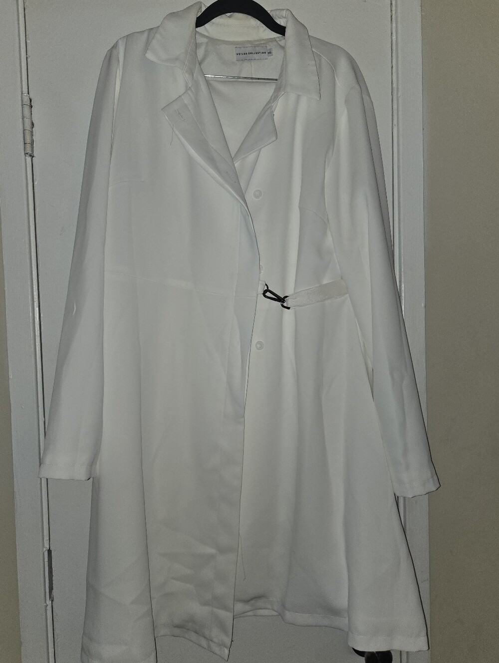 White Long Button-Up With Match Pants